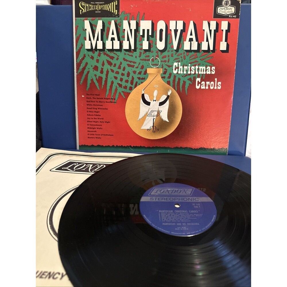 Mantovani Christmas Carols w/ Shrink LP Vinyl Record Album PS 142 London